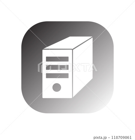 pc case icon vector 118709861