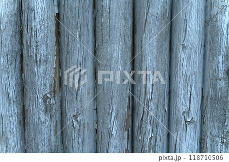 Gray-blue texture of an old wooden fence. 118710506
