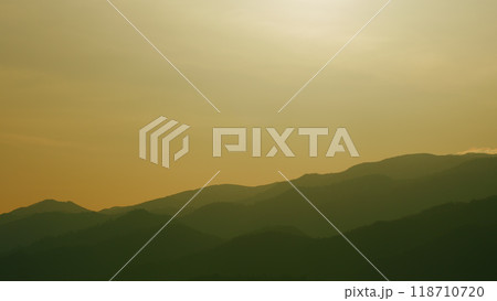 Fantastic Warm Sunrise And Over The Mountain. Range Of Mountain And Sunrise. Real time. Fantastic Warm Sunrise And Over The Mountain. Range Of Mountain And Sunrise. Real time. 118710720
