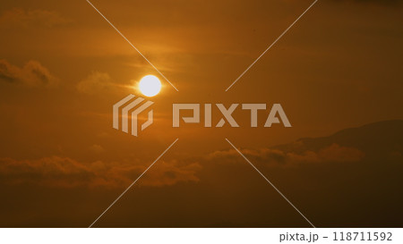 Beautiful And Peaceful Sunrise In Mountains. Landscape Colorful Sky At Sunrise. Timelapse. Beautiful And Peaceful Sunrise In Mountains. Landscape Colorful Sky At Sunrise. Timelapse. 118711592