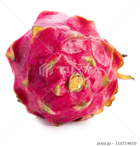 Fresh red dragon fruit isolated on a white background Fresh red dragon fruit isolated on a white background 118714650