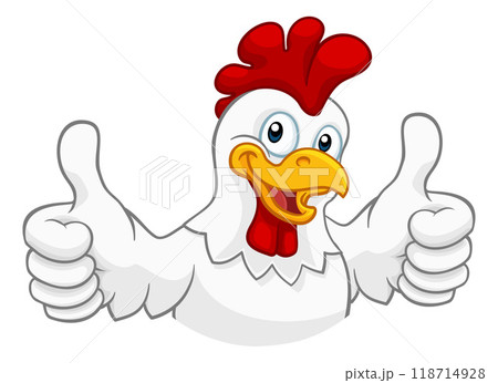 Chicken Cartoon Rooster Cockerel Character Chicken Cartoon Rooster Cockerel Character 118714928