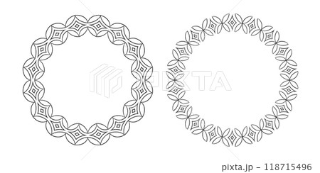 Set of Radial Outline Patterns for Frames and Borders. 118715496
