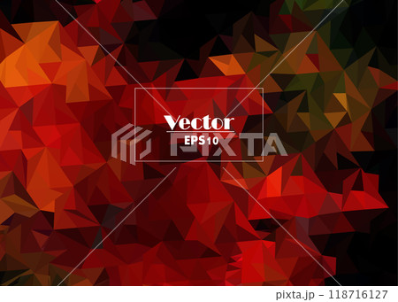 red flame of fire digital abstract vector image stylized from triangles 118716127