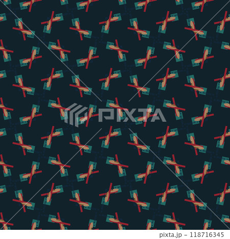 Textile motif seamless pattern. Lux fabric design textile swatch ladies dress, man shirt all over print block.  118716345