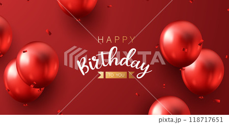Celebrate your birthday background with beautiful balloon vector illustration. Celebrate your birthday background with beautiful balloon vector illustration. 118717651