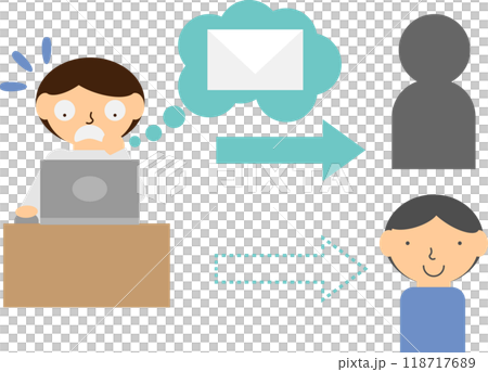 Image of a person who sent an email by mistake 118717689