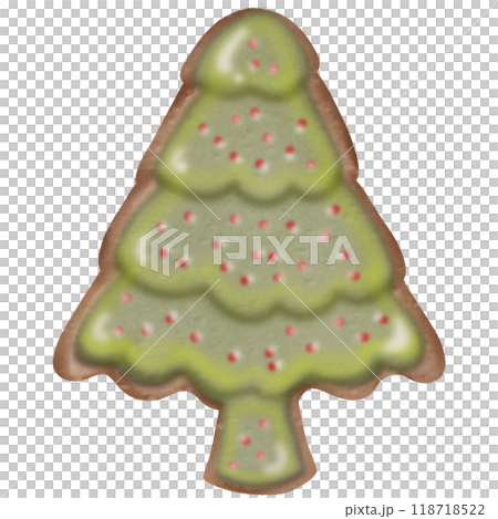 Christmas ginger bread cookies, Cute gingerbread men, tree, santa, snowman, hand drawn. 118718522