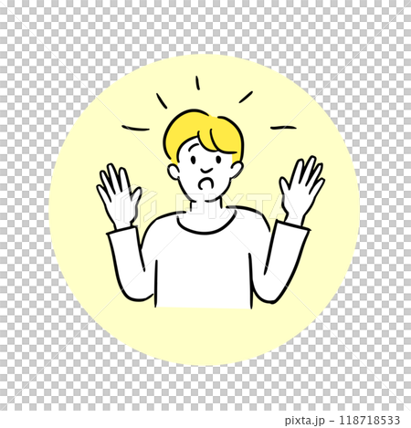 Illustration material of a surprised boy 118718533