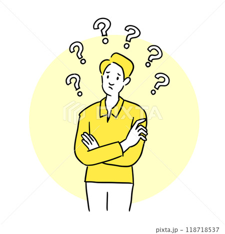 考える男性のイラスト素材 118718537