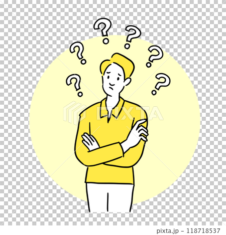 考える男性のイラスト素材 118718537