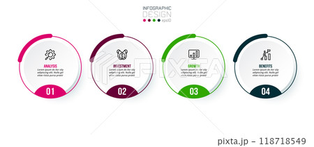 Infographic template business concept with step. Infographic template business concept with step. 118718549