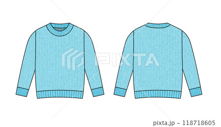 ニット・セーター ベクターテンプレートイラスト 118718605