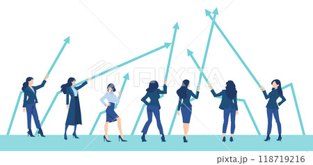 未来に向かって一直線の女性実業家(ビジネスウーマン)のイラスト 未来に向かって一直線の女性実業家(ビジネスウーマン)のイラスト 118719216