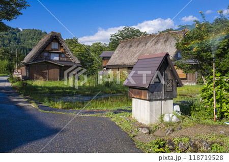 白川郷の放水銃 118719528