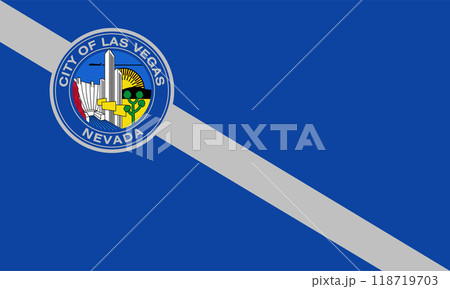 Flag of the city of Las Vegas, Nevada, USA, original colors and proportions. Illustration 118719703