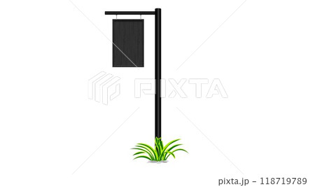 blank black wooden road sign on the white background blank black wooden road sign on the white background 118719789