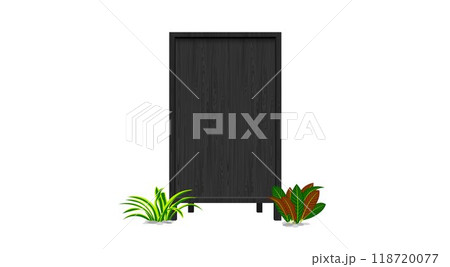 blank wooden board on the white background	 118720077