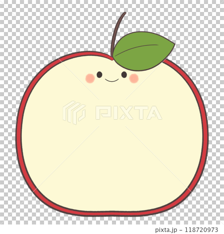 Cute face apple frame Cute face apple frame 118720973