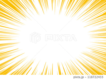 放射状オレンジ線 マンガ風 放射状オレンジ線 マンガ風 118722433