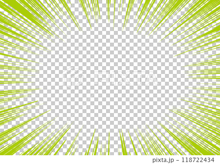 放射狀黃綠線漫畫風格 118722434