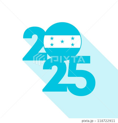 2025 banner with Honduras flag inside. Vector illustration. 2025 banner with Honduras flag inside. Vector illustration. 118722911