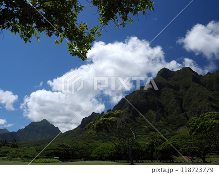 ハワイ オアフ島 コオラウ山脈 ハワイ オアフ島 コオラウ山脈 118723779