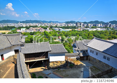 《兵庫県》姫路城 天守閣から望む姫路市の街並み 《兵庫県》姫路城 天守閣から望む姫路市の街並み 118724046