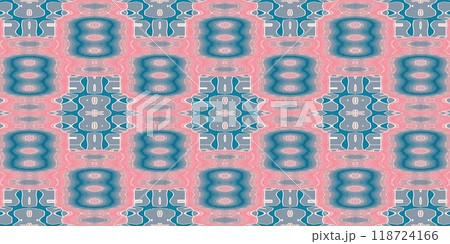 Abstract Kaleidoscope Geometry Psychedelic Art Pink Blue White Pattern Background 118724166