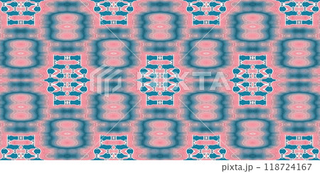 Abstract Kaleidoscope Geometry Psychedelic Art Pink Blue White Pattern Background 118724167
