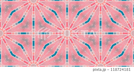Abstract Kaleidoscope Geometry Psychedelic Art Pink Blue White Pattern Background Abstract Kaleidoscope Geometry Psychedelic Art Pink Blue White Pattern Background 118724181
