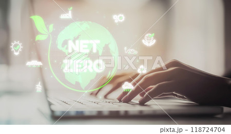 Net zero concept with sustainability EIDE Net zero concept with sustainability EIDE 118724704