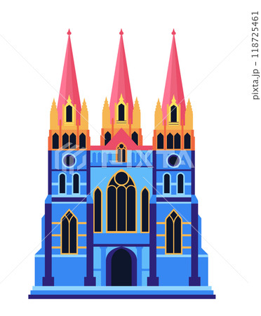 St Pauls Cathedral - modern flat design style single isolated image 118725461