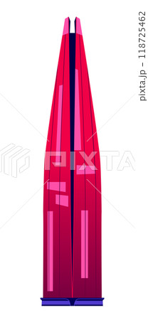 Lotte World Tower in Seoul - modern flat design style single isolated image Lotte World Tower in Seoul - modern flat design style single isolated image 118725462
