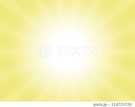 うっすらぼんやりと輝く太陽光線イメージのアブストラクト背景_黄色 118725720