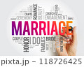 Marriage word cloud collage, concept background with marker 118726425