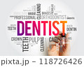 Dentist word cloud collage, health concept background with marker 118726426