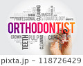 Orthodontist word cloud collage, health concept background 118726429