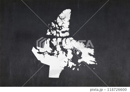 Map of Nunavut drawn on a blackboard Map of Nunavut drawn on a blackboard 118726600