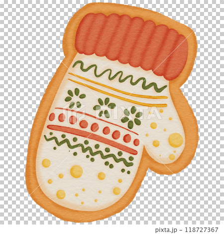 Christmas Mitten Cookie with Cozy Icing Christmas Mitten Cookie with Cozy Icing 118727367