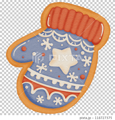 Christmas Mitten Cookie with Cozy Icing Christmas Mitten Cookie with Cozy Icing 118727375