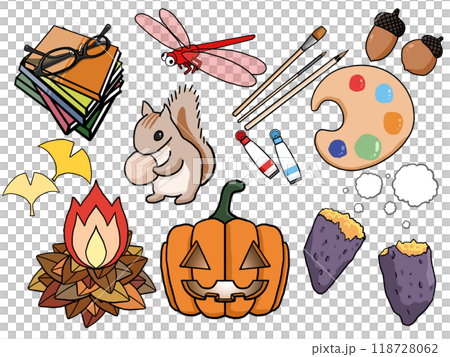 Autumn-like illustration set 118728062