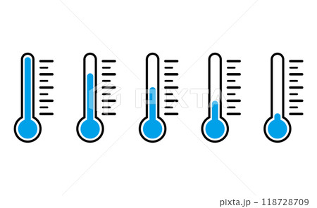 シンプルな温度計のイラスト 118728709