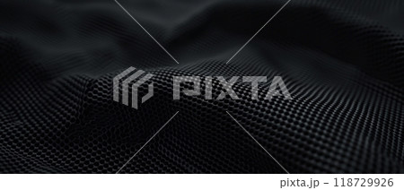 Abstract black fabric texture with subtle waves. 118729926