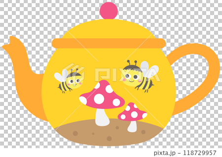 Cute cooking kitchenware illustration kettle teapot Cute cooking kitchenware illustration kettle teapot 118729957
