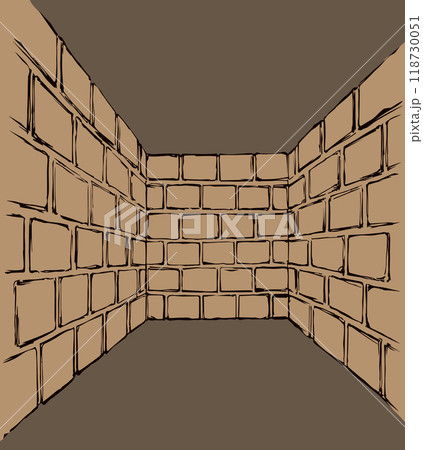 Vector drawing of dead end wall Vector drawing of dead end wall 118730051