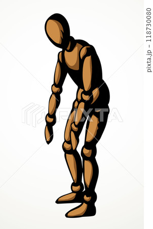 Man is a puppet. Vector drawing 118730080
