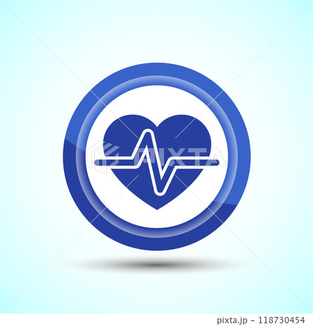 Heartbeat pulse Icon Design Illustration, Icon For Web and mobile application 118730454
