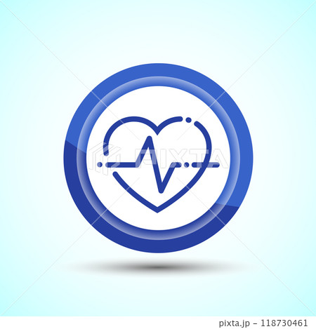 Heartbeat pulse Icon Design Illustration, Icon For Web and mobile application Heartbeat pulse Icon Design Illustration, Icon For Web and mobile application 118730461