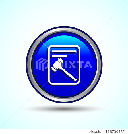 Gavel Icon Design Illustration, Legal and Justice Law Icon For Apps and Websites 118730585